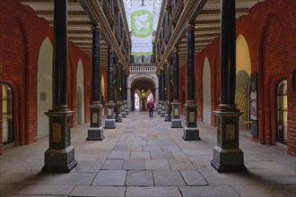 Inner courtyard of the town hall with wooden gallery on 14 columns from the Baroque period, 4 March