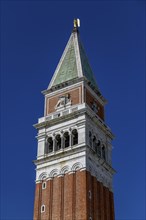 Campanile San Marco or Markusturm, San Marco district, Venice, Veneto region, Italy, Europe