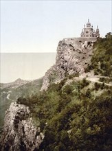 Church, Baidar, Crimea, Ukraine, Russia, c. 1890, Historic, digitally enhanced reproduction of a