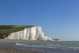 Cuckmere Haven, The Seven Sisters chalk cliffs, South Downs, England, United Kingdom, Europe