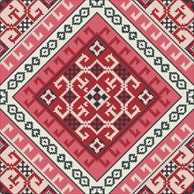 Traditional Georgian folk art embroidery vector pattern