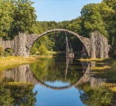 Rakotzbrücke, Devils Bridge, Azalea and Rhododendron Park Kromlau, Germany, Europe