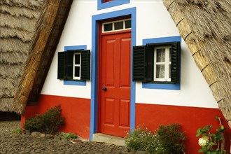 Traditional house 'Casas de Colmo', Santana, Madeira, Portugal, Europe