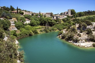 Esparron-de-Verdon, front Ravin d Albiosc, Lac d Esparron, Provence-Alpes-Côte d'Azur, Provence,