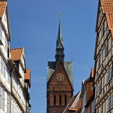 Market Church St. Georgii et Jacobi and half-timbered houses of Kramerstrasse, Old Town, State