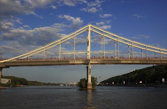 Bridge over the Dnepr River, Kiev, Ukraine, Europe