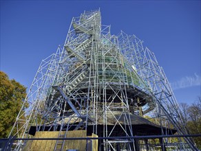 Restoration, Chinese Tower, Munich, Bavaria, Germany, Europe