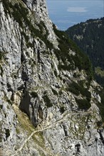 View from the Wendelstein into the surroundings, August, Bavaria, Germany, Europe