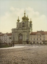 The Russian Church in Warsaw, Poland, c. 1890, Historic, digitally enhanced reproduction of a