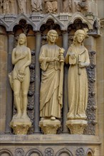 Portal of the Church of Our Dear Lady, French Gothic, detail, Trier, Rhineland-Palatinate, Germany,