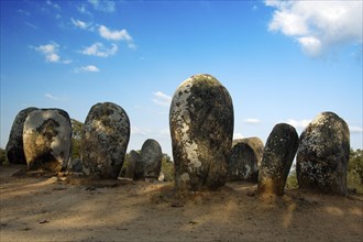 Megaliths, Cromlech of Almendres, Alentejo, stone oval, stone circle, megalith, monolith, menhir,