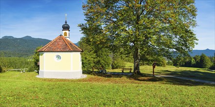 Maria Rast Chapel, Buckelwiesen between Mittenwald and Krün, Werdenfelser Land, Upper Bavaria,