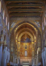 Christ Pantocrator mosaics of the Norman-Byzantine medieval cathedral of Monreale, province of