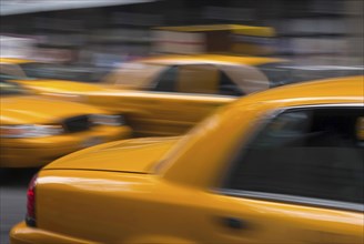 Yellow caps, taxi, car, yellow, mobile, mobility, speed, Manhattan New York city, USA, North