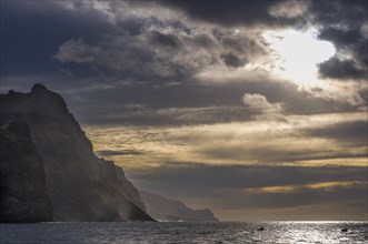 Rocks at coast in twilight. San Antao. Cabo Verde. Africa