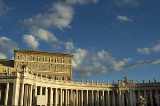 Architectural details Portico of Bernini in Vatican City Italy