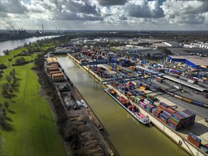 Duisburg, North Rhine-Westphalia, Germany, industrial landscape, Port of Duisburg, container port,