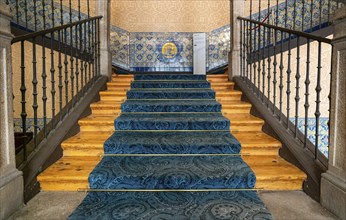 Segovia, Spain, 7 April, 2024: stairs leading up and into the Episcopal Palace of Segovia, Europe