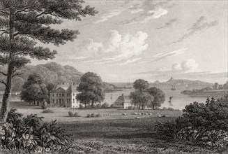 Donibristle house, Fife, Scotland, 19th century, from Modern Athens by Th. H. Shepherd