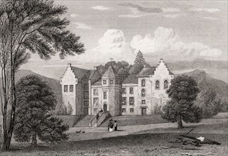 Barjarg Tower, Penpont, Dumfriesshire, Scotland, 19th century, from Modern Athens by Th. H.