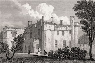 Cortachy Castle, Cortachy, Angus, Scotland, 19th century, from Modern Athens by Th. H. Shepherd