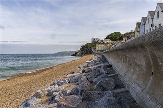 Torcross, Devon, England, UK, May 26, 2022: Torcross beach and the houses on the coast