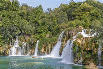 Skradinski buk waterfalls in Krka national park, Croatia, Europe