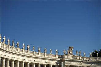 Architectural details Portico of Bernini in Vatican City Italy