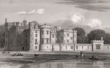 Duns Castle, Duns, Berwickshire, Scotland, 19th century, from Modern Athens by Th. H. Shepherd