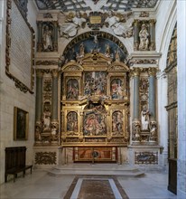 Burgos, Spain, 14 April, 2024: view of the altar piece of the Chapel of the Nativity, Europe