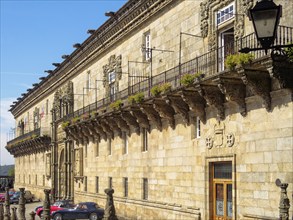 Facade of the Royal Hospital (Hostal de Los Reyes Catolicos), Santiago de Compostela, Galicia,