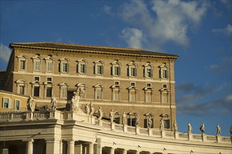 Architectural details Portico of Bernini in Vatican City Italy