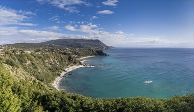 A view of the coast and beaches at Capo Vaticano in Calabria