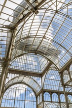 Madrid, Spain, November 2, 2018: Interior view of Crystal Palace, Palacio de Cristal, in Retiro