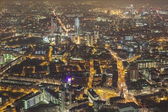 Elevated view of a London after dark London. England