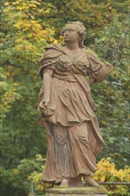 Sculpture by the baroque sculptor Johann Friedrich Joseph Sommer on virtue : justice, female figure