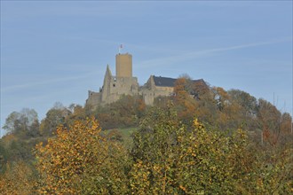 Gleiberg Castle with autumn atmosphere, Wettenberg, Hesse, Germany, Europe