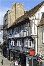 Timber framed Bridge House building, Cambridge School of Visual and Performing Arts, Cambridge,