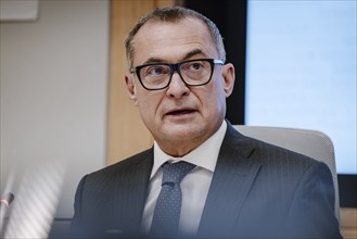 President of the Federal Bank, Dr Joachim Nagel, photographed during the joint press conference