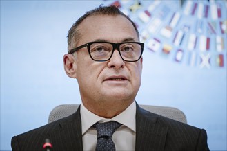 President of the Federal Bank, Dr Joachim Nagel, photographed during the joint press conference