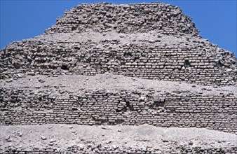 Step pyramid of Djoser, Sakkara, al-Jiza governorate, Egypt, September 1989, vintage, retro, old,