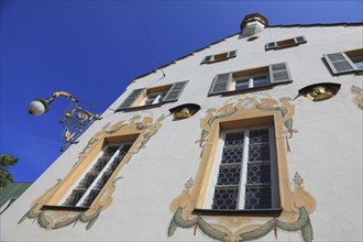 Facade of the old town hall from 1866, Fürstenfeldbruck, Upper Bavaria, Bavaria, Germany, Europe