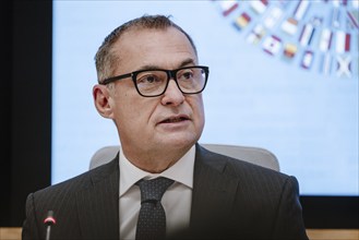 President of the Federal Bank, Dr Joachim Nagel, photographed during the joint press conference