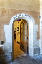 St John's College, Porters' Lodge entrance door, University of Cambridge, Cambridge,