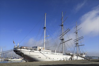 The Gorch Fock training sailing ship in Stralsund, Germany Mecklenburg-Western Pomerania Stralsund