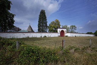 Wall around the former Trappist monastery Mariawald Abbey in the Eifel region