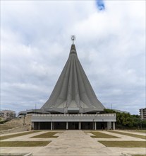 Syracuse, Italy, 28 December, 2023: view of the Madonna delle Lacrime Cathedral in downtown