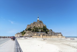 Mont Saint Michel, France, July 25, 2018: View of Mont Saint-Michel against sky, Europe