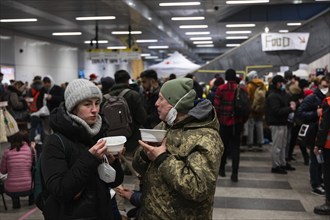 07.03.2022, Berlin, Germany, Europe, Meeting point for war refugees from Ukraine after their