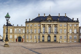 Amalienborg is the winter home of the Danish royal family in Copenhagen, Denmark, Europe